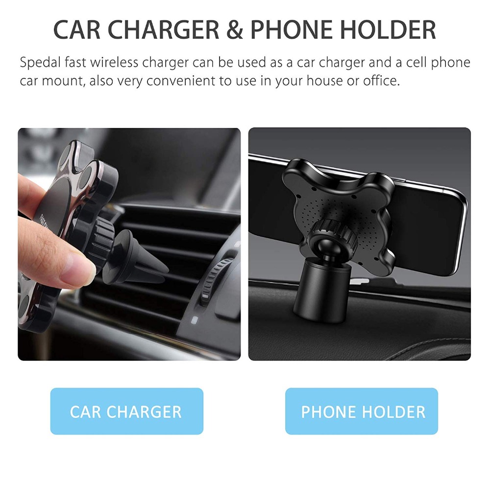 Qi Wireless Car Charger Magnetische Quick Telefoon Mount Ultra-Snelle Qi Opladen Pad Air Vent Mount Opladen Cradle Voor iphone Samsung