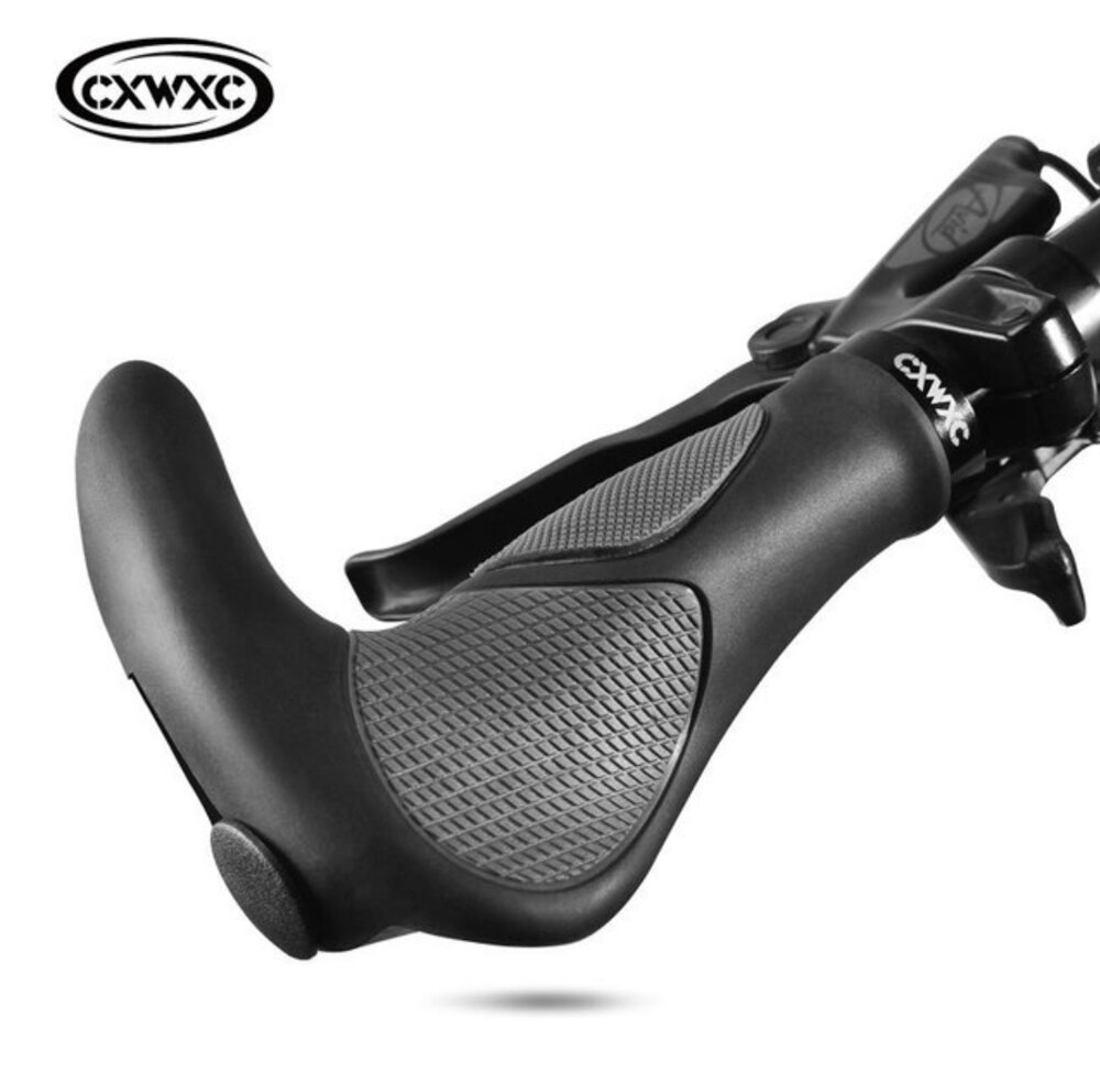 CXWXC Comfy Mountain Bike Handlebar Grips Two Designs Ergonomics Rubber Integrated Bike Handlebar Casing Sheath Shock Absorption
