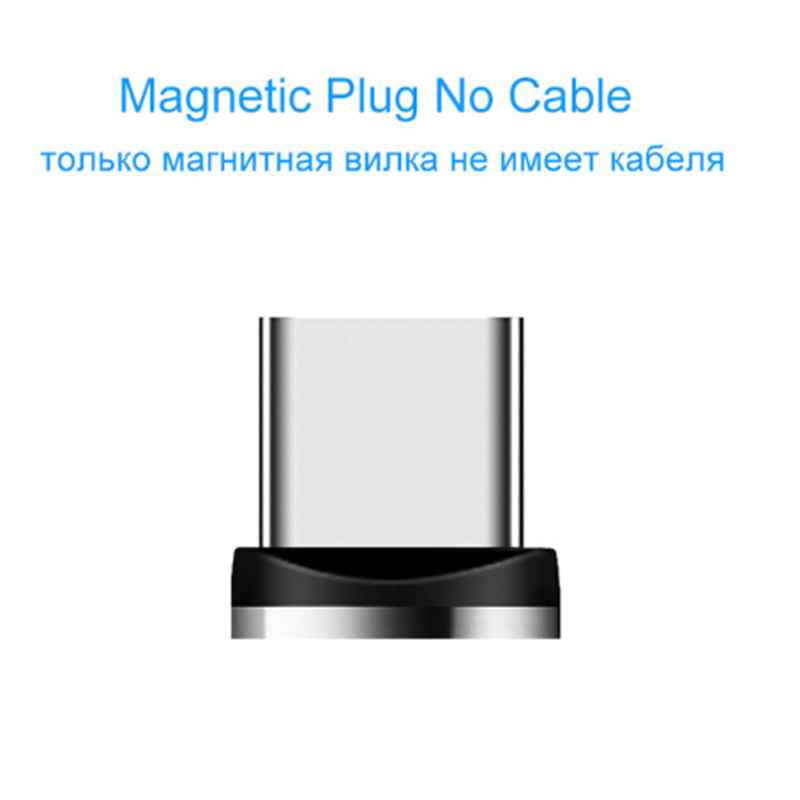 1m LED Magnetic USB Cable For iPhone Type C Magnet Charger Data Charging Charge Micro USB Cable For Android Mobile Phone Cables: For Apple iPhone / only plug no cable