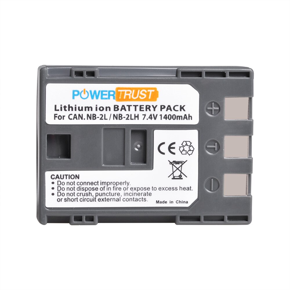 2Pack 1400mAh NB-2L NB-2LH NB2LH Battery + LED USB Charger for Canon PowerShot G7 G9 S30 S40 S45 S50 S60 S70 S80 DC410: 1Battery