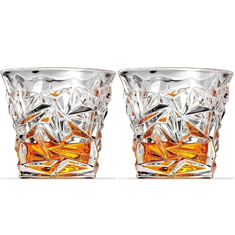 Set Van 2-320Ml Helder Kristal Whiskey Glas Glaswerk Voor Whisky Bier Drinkbeker Wijnglas