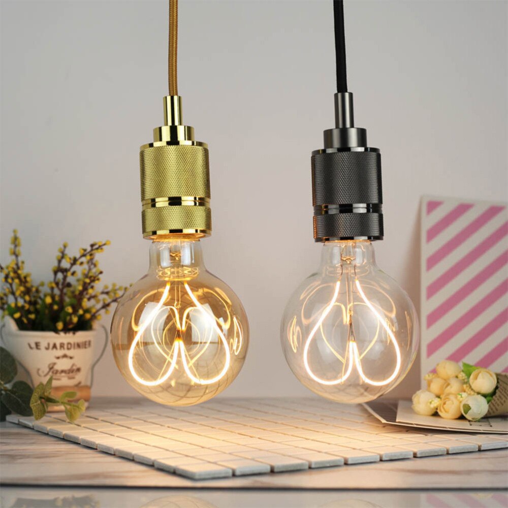 LED Glühbirne Ball Jahrgang Herz Geformt Licht Bauen-in Lampen retro Glas Dekorative Lampe Licht für Heimat Bar Cafe (Spannung 110-13