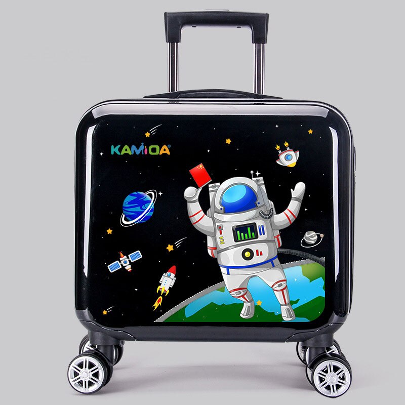 Child Boarding Trolley 16 inch Cartoon Suitcase Large Capacity Luggage Universal Wheel Student Suitcase Hanimom: Travel space