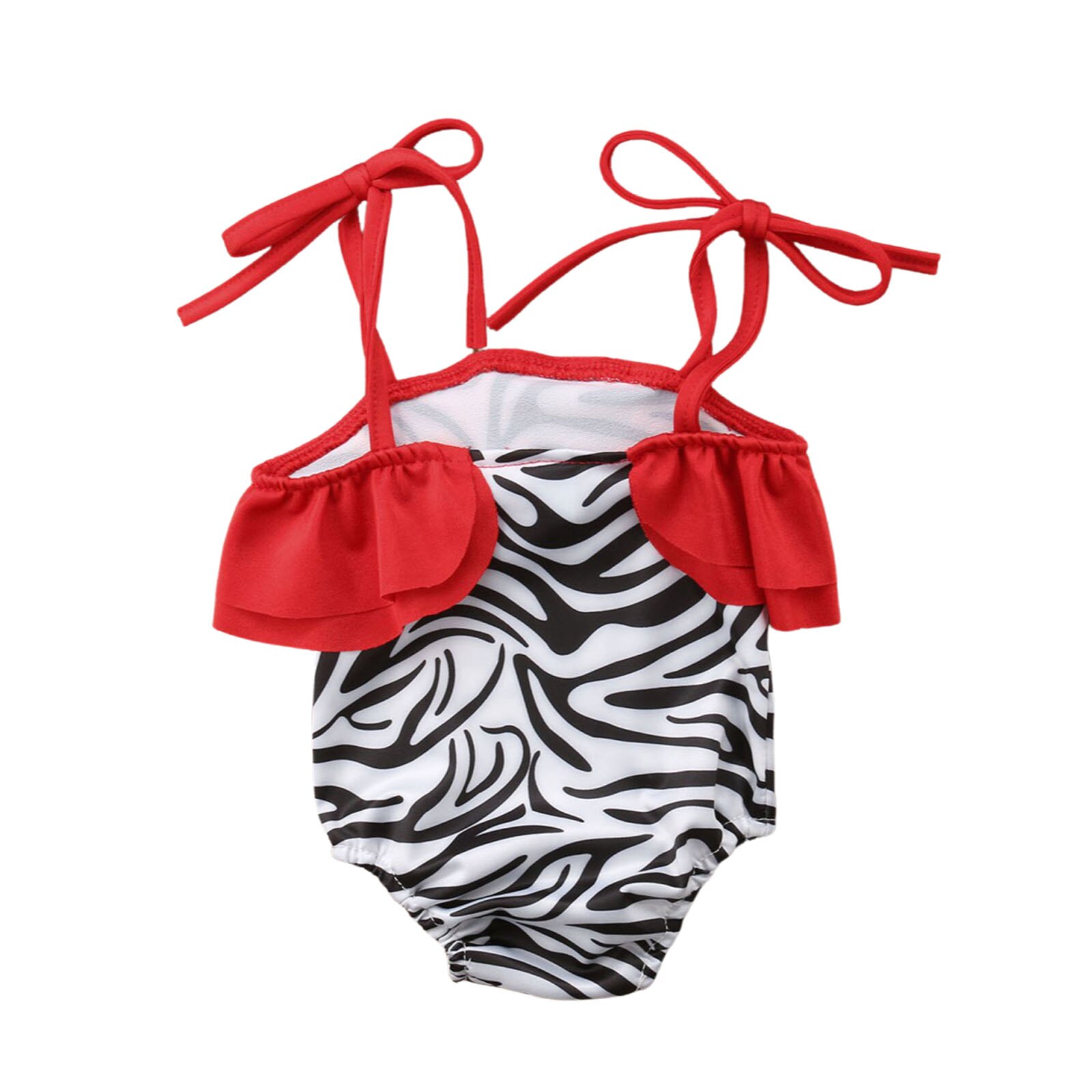 Baby's Swimsuit, Sleeveless Zebra Pattern Print Bodysuit Swimwear One-piece Suit for Toddler Boys Girls Kids