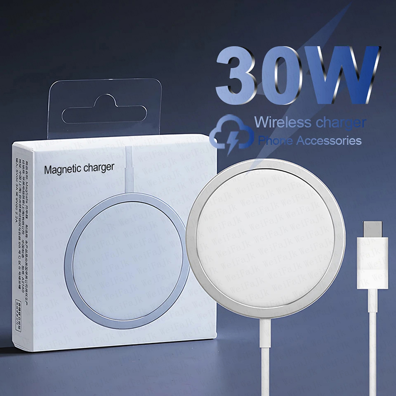 Apple Magsafe Originele draadloze oplader voor iPhone 16 15 14 13 12 11 Pro Max X XS XR 8 Plus Snel opladen Type C Charge Lightning-kabel