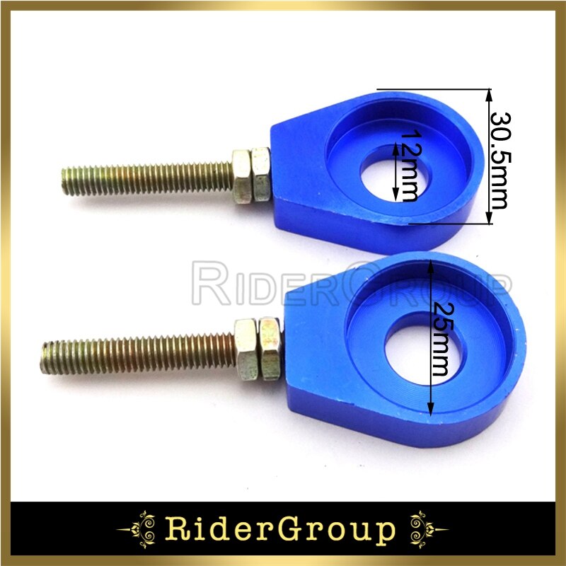 Chain Adjuster 12mm Tensioner Alex Block For Pit Dirt Motor Bike SSR Lifan YX Stomp BSE DHG TTR Motorcycle