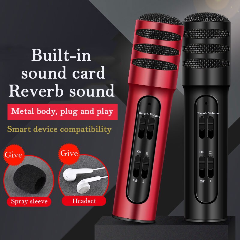 condenser wired microphone Karaoke live compatible with Multi sound change burst the audience Handheld microphones