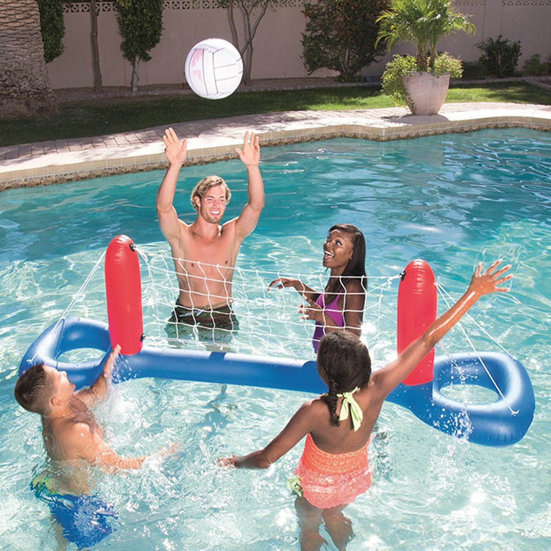 PVC gonflable eau flottant volley-ball filet adultes enfants piscine divertissement amusant jouet volley-ball jeu Sports nautiques