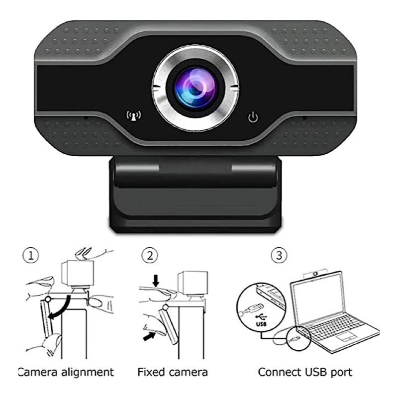 Mini USB 1080P Rotatable Clip Computer Camera with Microphone Laptop Webcam Video Zoom Home Photography Camera Lens Accessories