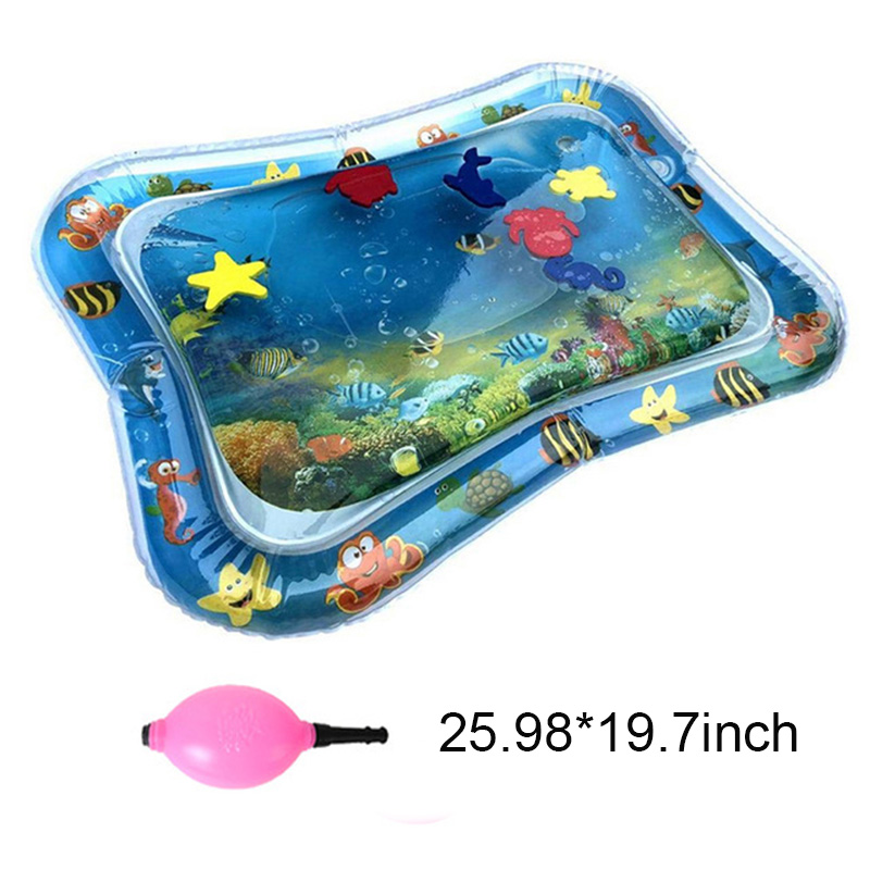 Baby Water Play Mat Baby Kids Happy Water Play Mat Inflatable water Cushion Infant Toys Seaworld Activity Carpet: 1