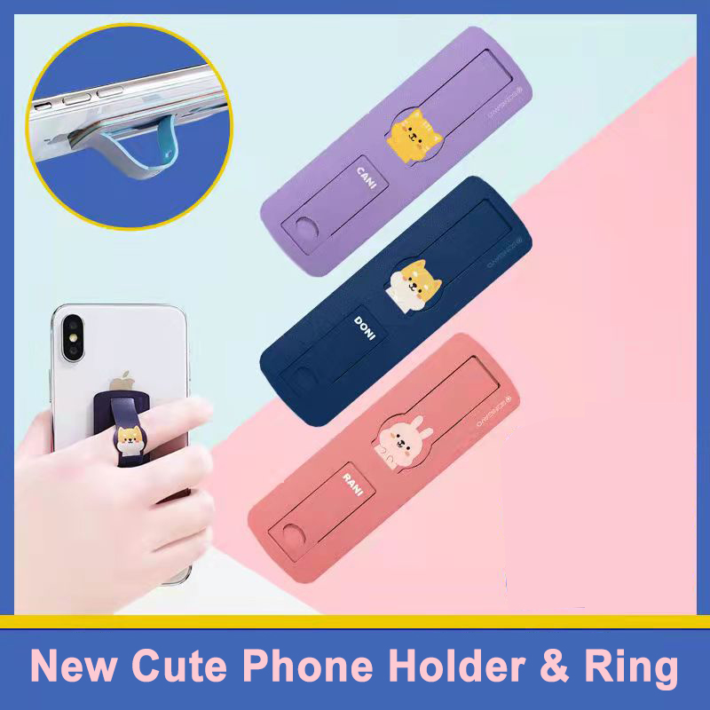 Folding Phone Holder Phone Back Bracket Sticky Ring Steady Finger Kickstand Cell Phone Grip Holder Wristband Stand Hand Strap