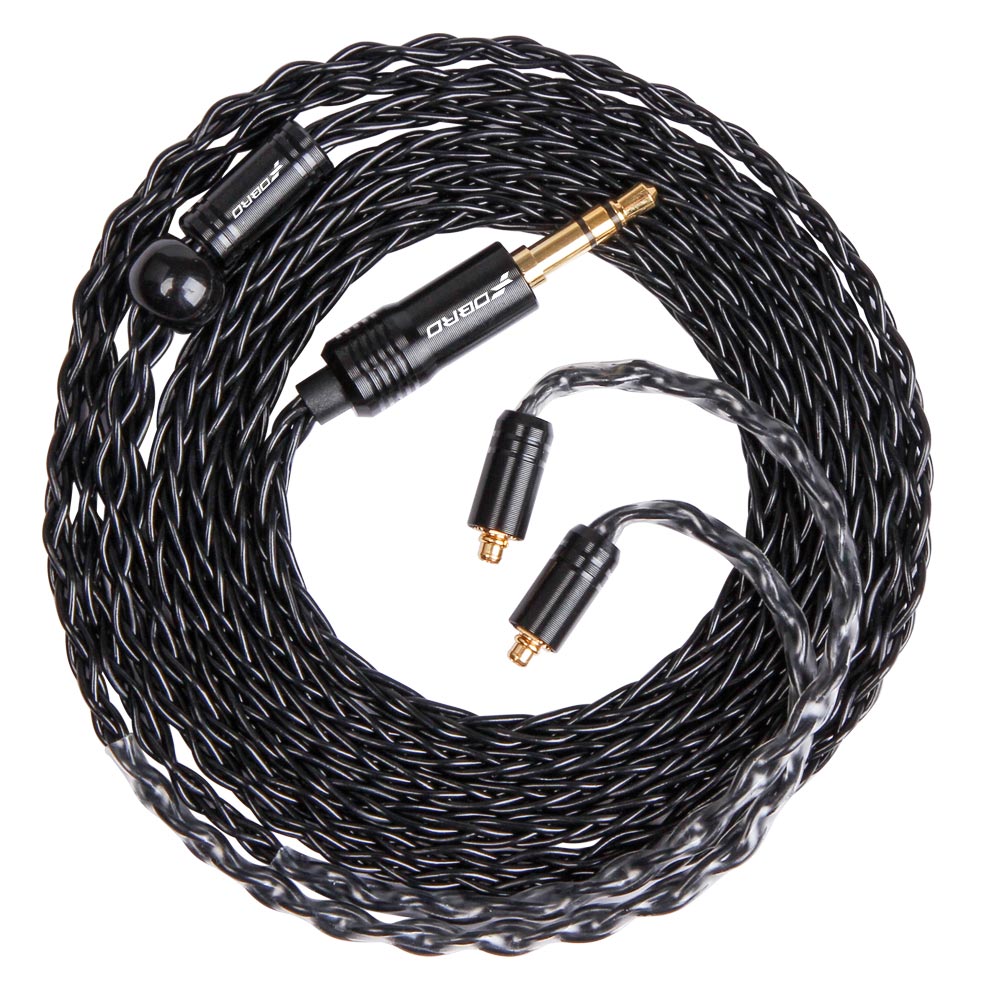 FDBRO 8 cœurs MMCX 2 broches 0.78mm A2DC câble d'écouteurs plaqué argent 2.5/3.5/4.4mm câble de prise Audio pour casque équilibré pour SE315 SE425