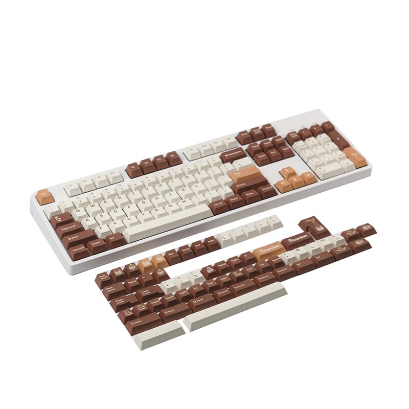 164key/set GMK Tiramisu Keycaps PBT Dye Subbed Key Caps Cherry Profile Keycap With 2.25U 2.75U 3U 7U Spacebar ISO Enter