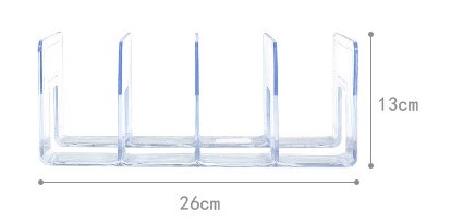 Sujetalibros de acrílico transparente, soporte de almacenamiento para revistas de plástico, estante para libros, organizador escolar, accesorios de mesa de oficina: 2