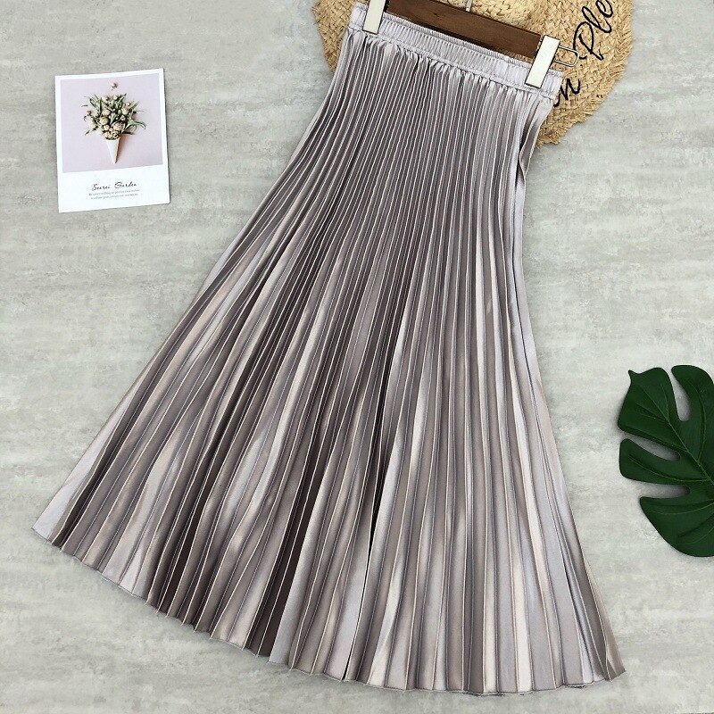 Katy plated midi skirt - Gold main image 1