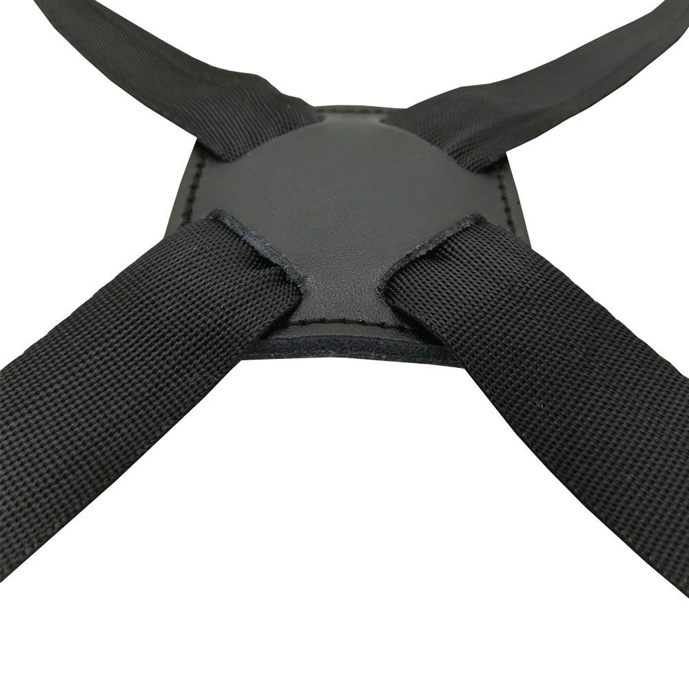 Saxofoon Schouderriem PU Gewatteerde Rug Harnas voor Alto Tenor Sopraan Bariton Sax Zwart