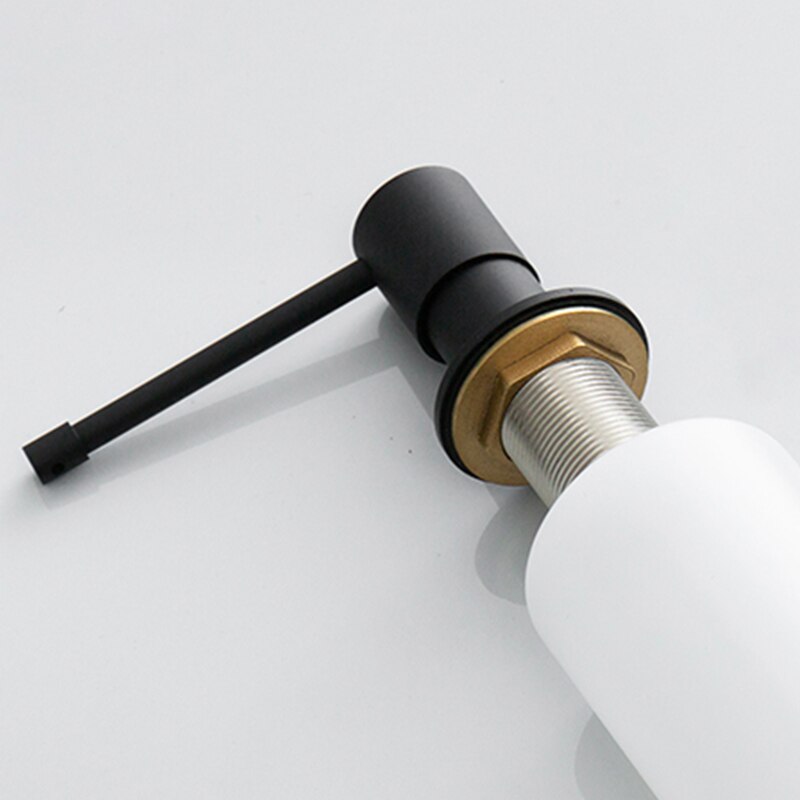 250ml kitchen sink soap dispensers pump brass + ABS plastic bottle liquid hand wash black kitchen sink soap dispenser