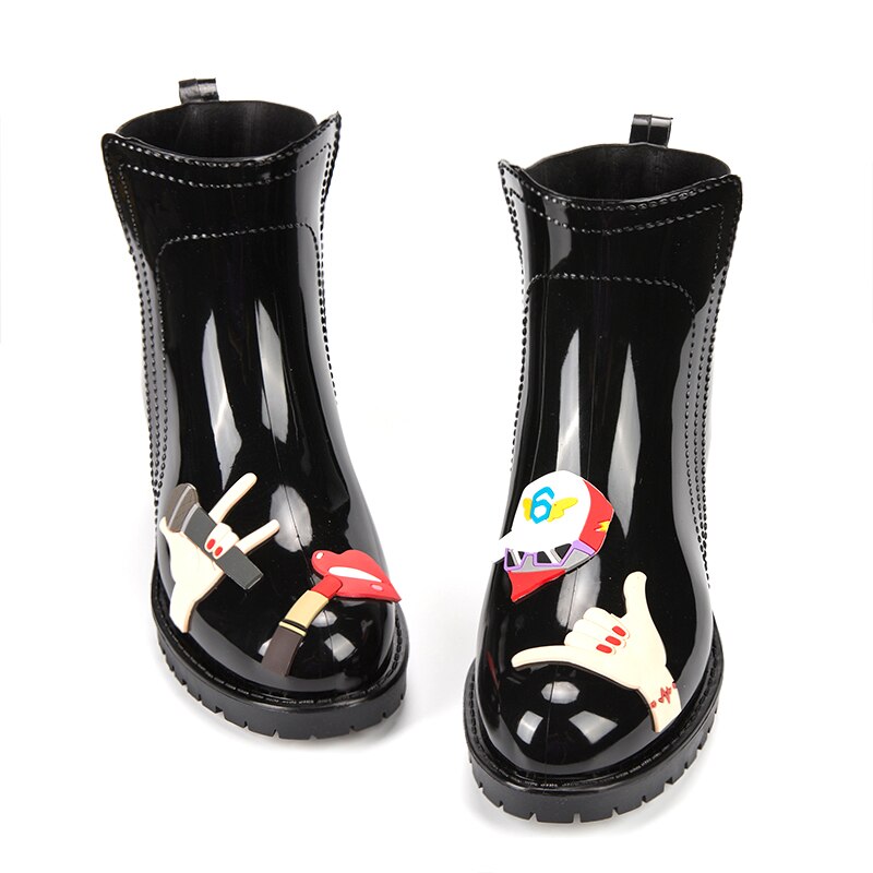 Chaussures Femme Tiener Meisjes Regen Schoenen Mode Martin Korte Buis Waterdichte Schoenen Anti-Slip Regen Laarzen Kids Rubber Schoenen