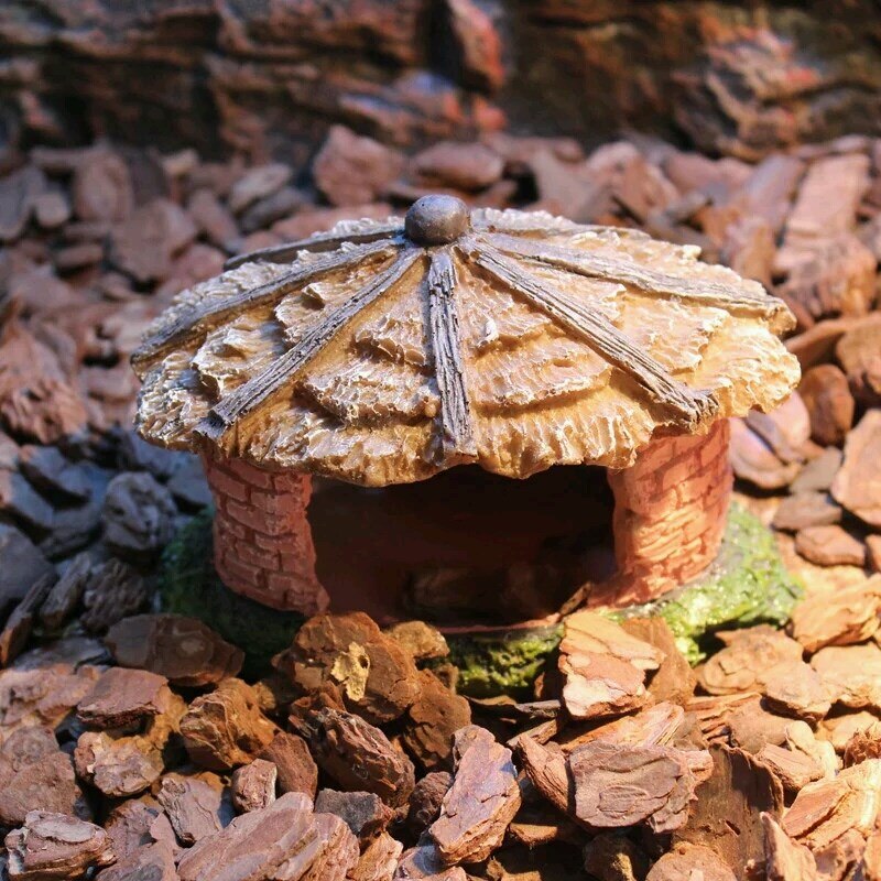 Aquarium Landscaping Reptile Terrarium Scape Imitatie Huisje Milieuvriendelijke Hars Niet Giftig Decoraties