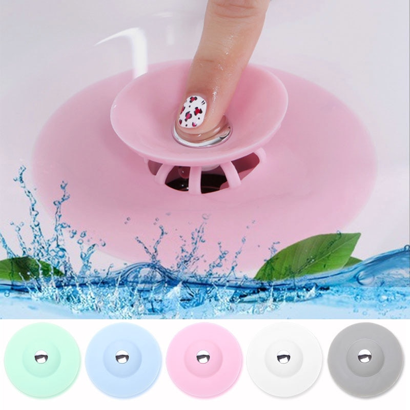 Kitchen Rubber Bath Tub Sink Floor Drain Plug Kitchen Laundry Water Stopper Tool Laundry Bathroom Bathtub Drain Press