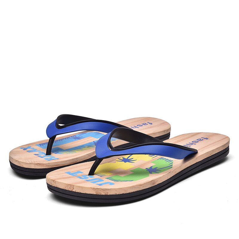 Neue Terlik Lässig Männer kippen-Flops Sommer Ciabatte Männlichen Zapatos hombre Strand Hausschuhe Freizeit Chinelo Plateauschuhe: Blau / 9.5