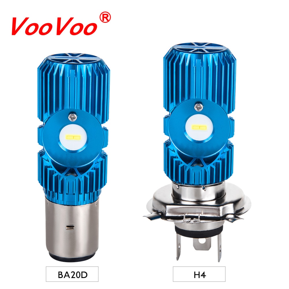 VooVoo LED H4 BA20D HS1 Moto Motorfiets Koplamp Lampen Lamp 2400LM 6000K 20W H4 Led Motor Elektrische Auto scooter Verlichting