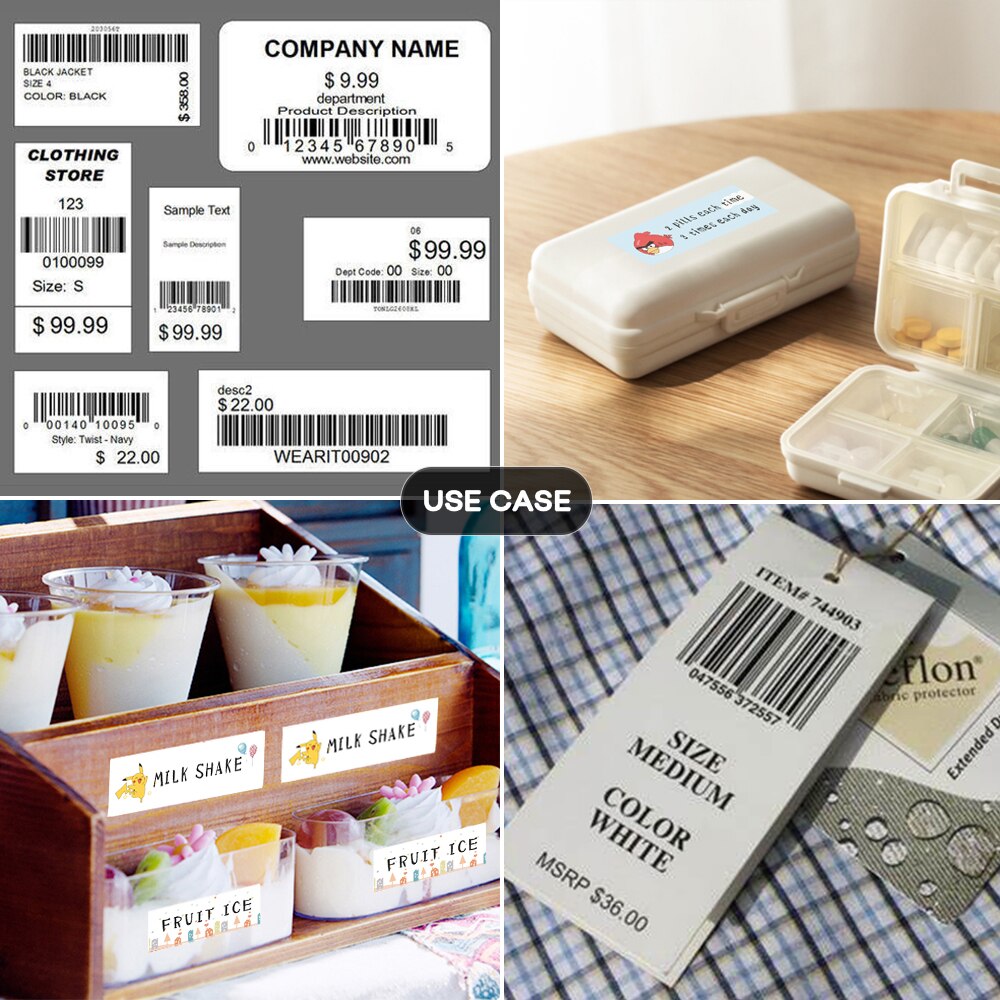 portable photo printer label printer sticker Pocket Bluetooth Handheld Thermal label Printer for Phone Android and IOS