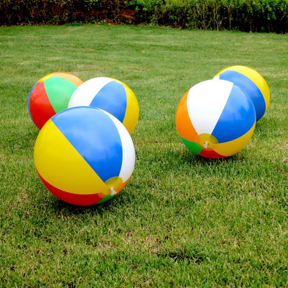 15/23/30/36/40cm Summer Beach Swimming Rainbow Ball PVC Inflatable Toys Water Outdoor Ball Playing Beach Toys For Children H3K9