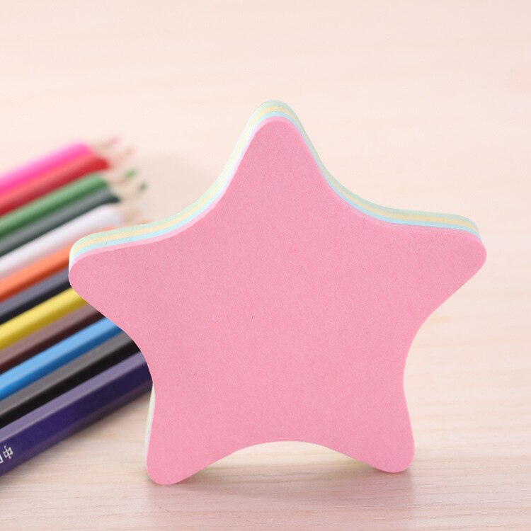 cute kawaii novelty memo pad sticky Notepaper note star love heart house butterfly bear sticker office school supplies: star
