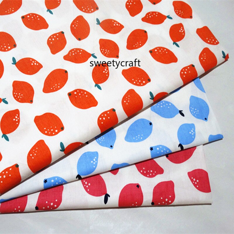 160 x 50cm citroen bedrukte 100%  katoenen stoffen babymeisjes katoenen keperstof voor doe-het-zelf naaien patchwork doek lakenstof