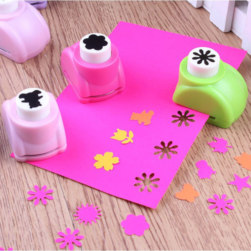 1Pcs Speelgoed Hobby Arts Ambachten Diy Speelgoed Craft Kid Seal Mini Afdrukken Papier Hand Shaper Plakboek Tags Voor Kinderen