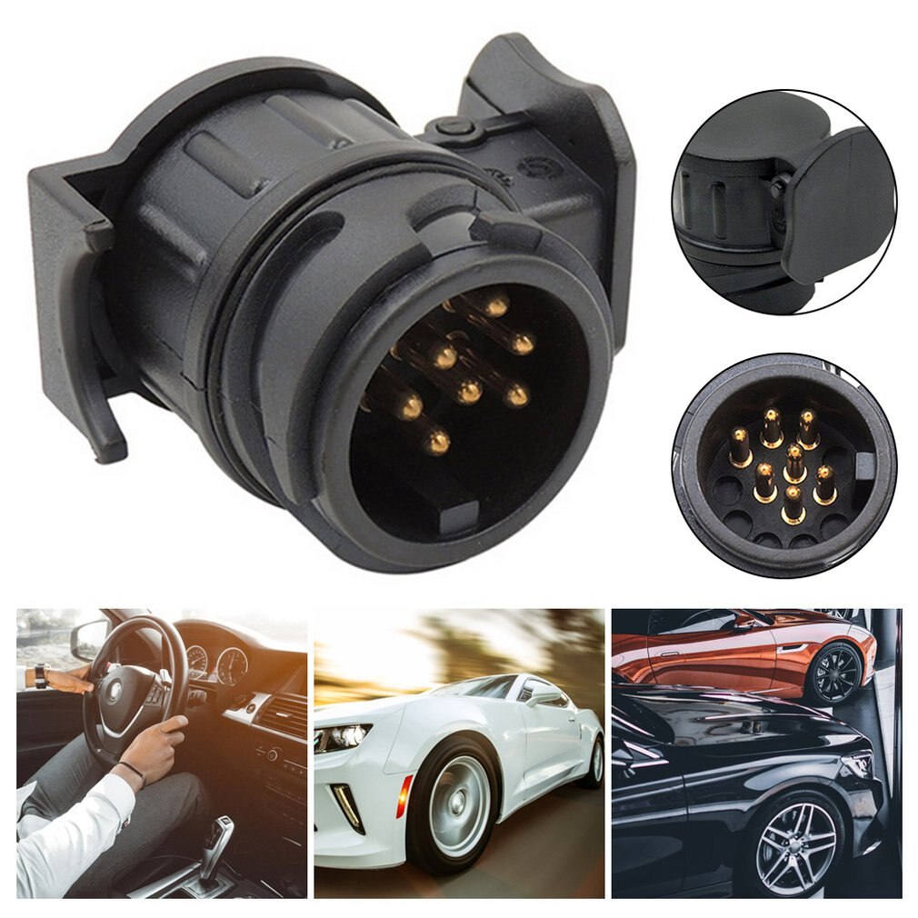 13 Pin Turn 7 Pin Plug Socket Car Cable Connector Waterproof Trailer Signal Light Car Towing Conversion Adapter