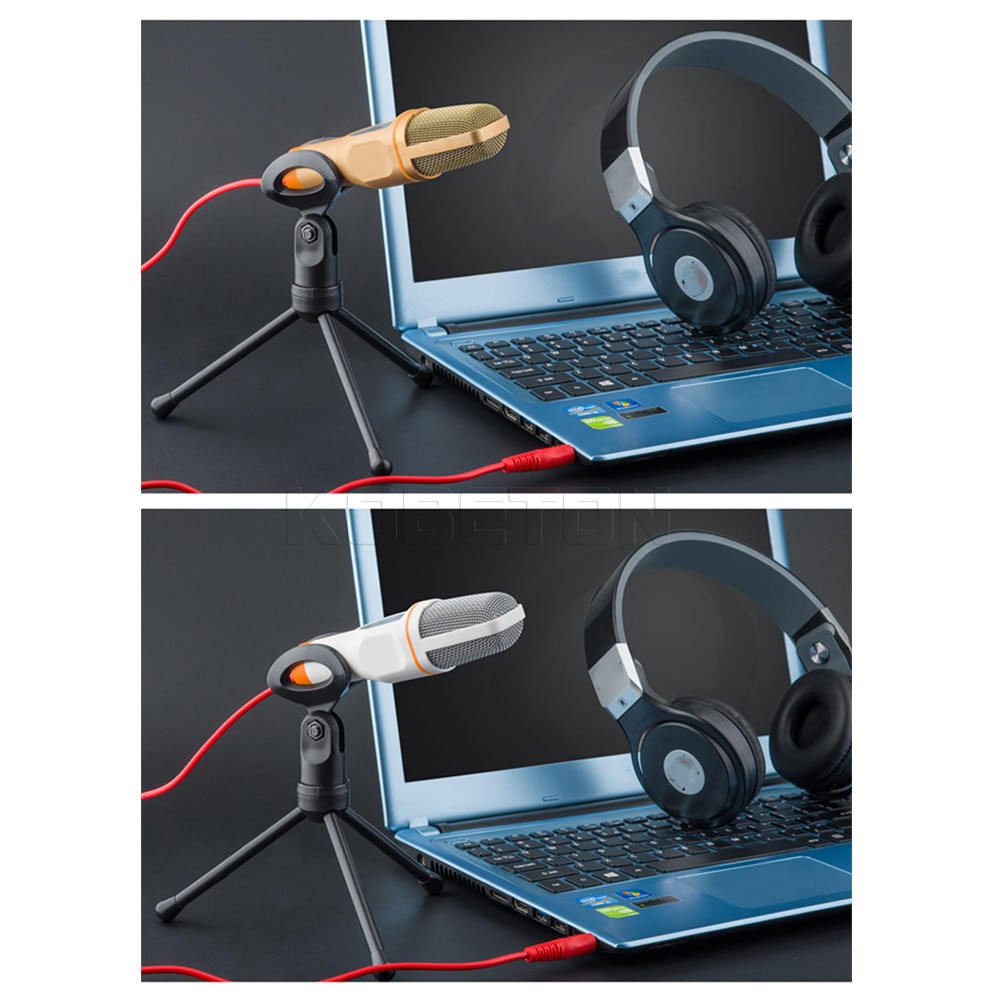Kebidu-Micrófono de estudio con cable, condensador estéreo, Podcast, soporte para cantar, Karaoke, PC, portátil, SF-666