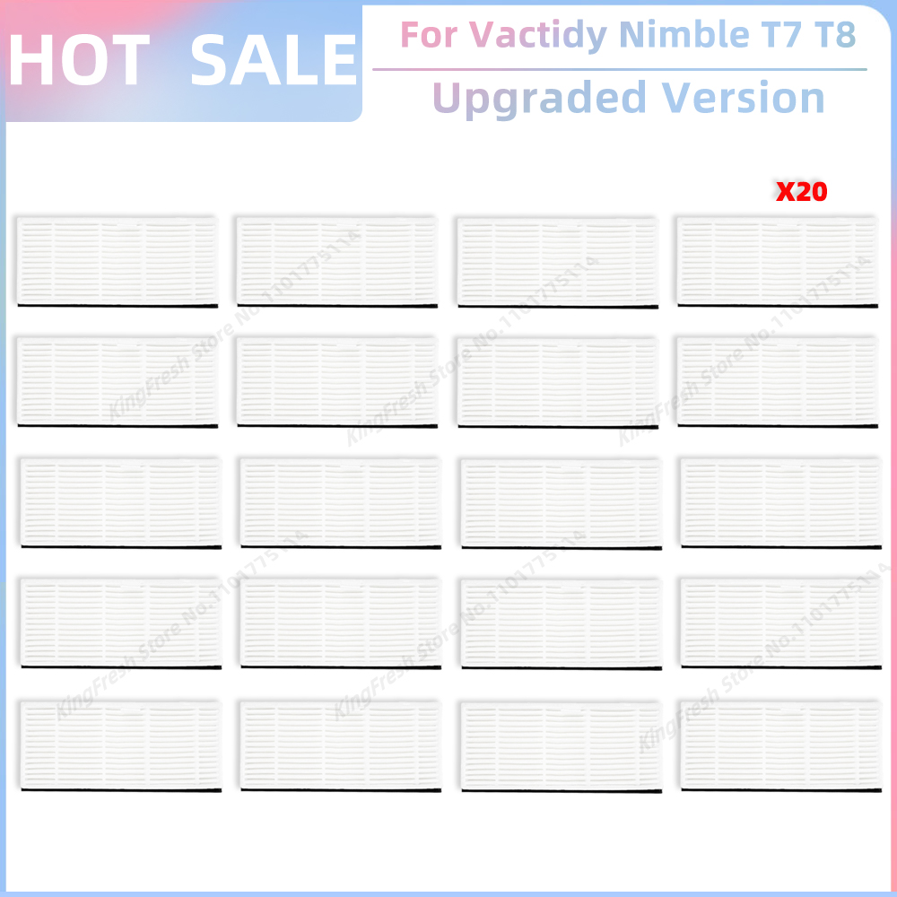 Compatibile con ricambi e accessori per il robot aspirapolvere Vactidy agile T7 T8 Spazzola laterale principale Filtro Hepa Panno per la pulizia: esercito verde