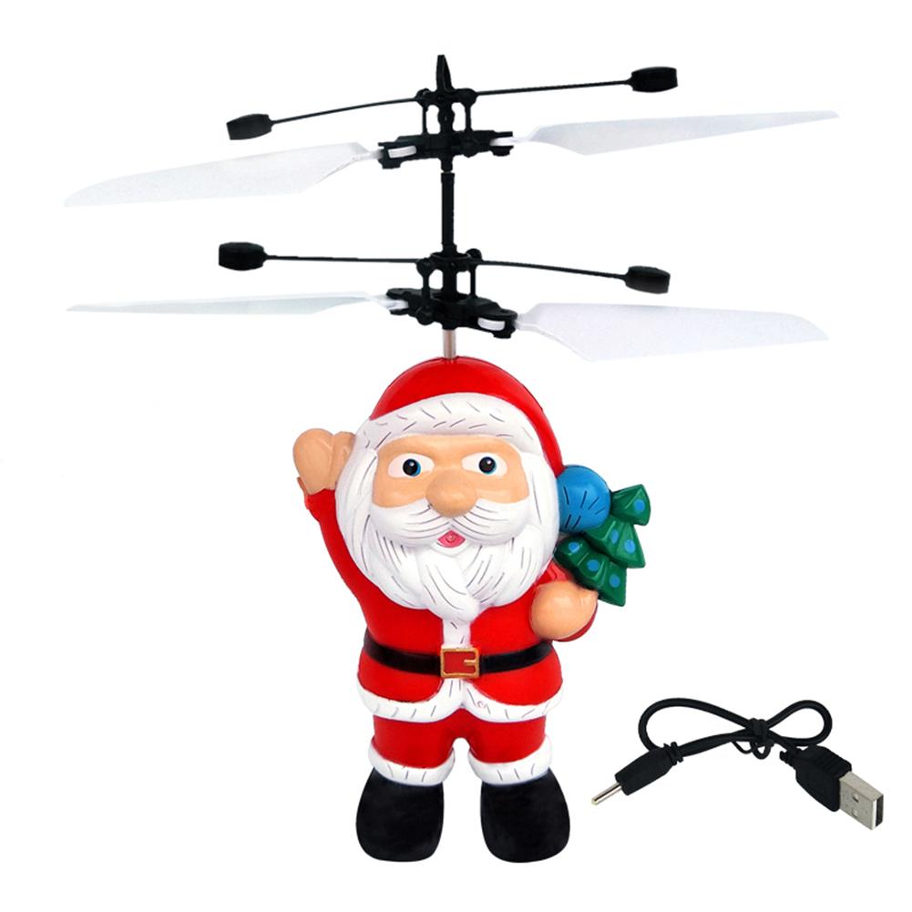 Christmas Infrared Sensor Aircraft Flying Ball With Light Rechargeable Toys For Children