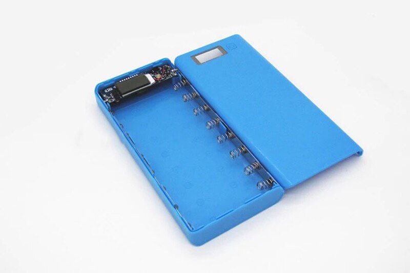 DIY Power Bank 18650 Battery Case Power Bank Battery Storage Box Powerbank Box Charger Shell Case For iPhone 6 6S Plus Xiaomi: Blue