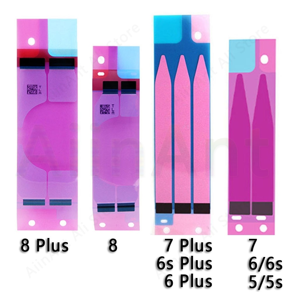 10 Piece Original Adhesive Sticker For iPhone X Xs Max XR 5s 5c 6 6s 7 8 Plus Battery Tape Strip Stickers Repair Parts