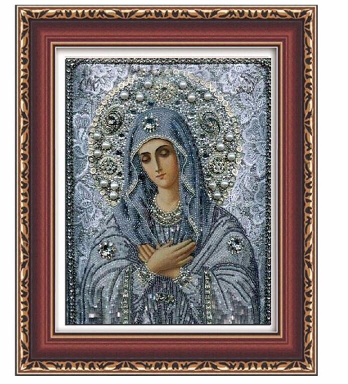 Pintura de diamante 5D DIY con icono religioso, decoración del hogar, bordado de diamantes, cuadro de diamantes de imitación cuadrado de estilo clásico