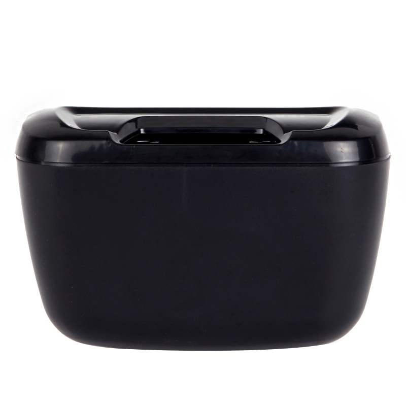 Mini Car Auto Rubbish Dustbin Trash Can Garbage Dust Case Box Car Storage Case Car Trash Bin Car Accessories: Black