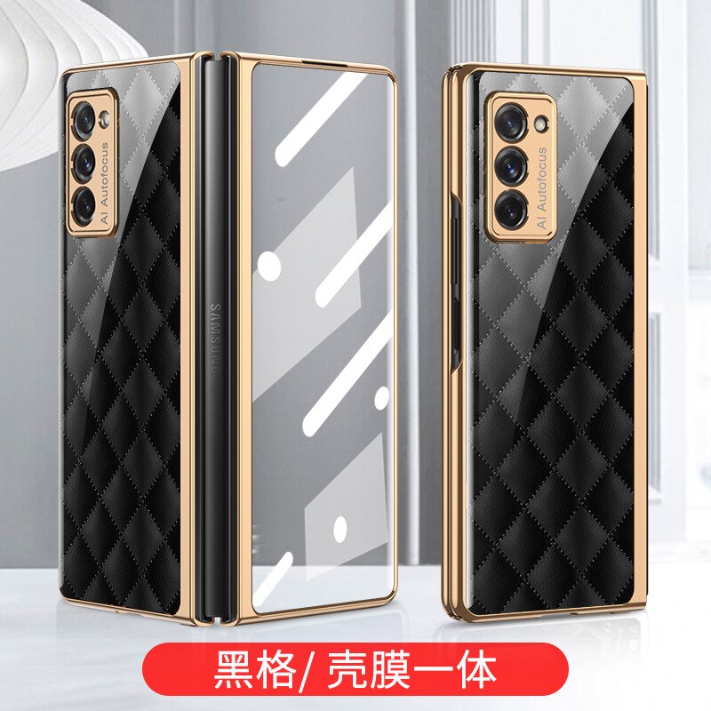Tempered Glass Case for Samsung Galaxy Z Fold 2 5G Cover All-inclusive Luxury HD Front Glass Shell for Samsung Z Fold 2 Case: Hagrid
