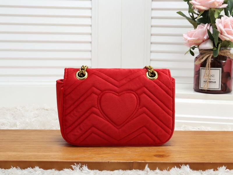 pleuche single shoulder bag 22-27 cm women handbag best-selling brand messenger bag: Red / 22cm