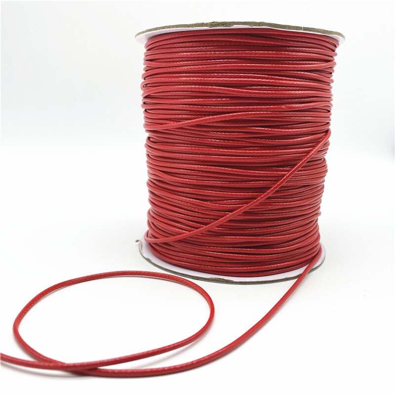 0.5mm/0.8mm/1mm/1.5mm/2mm cordon de coton ciré corde fil ciré cordon sangle collier corde pour la fabrication de bijoux