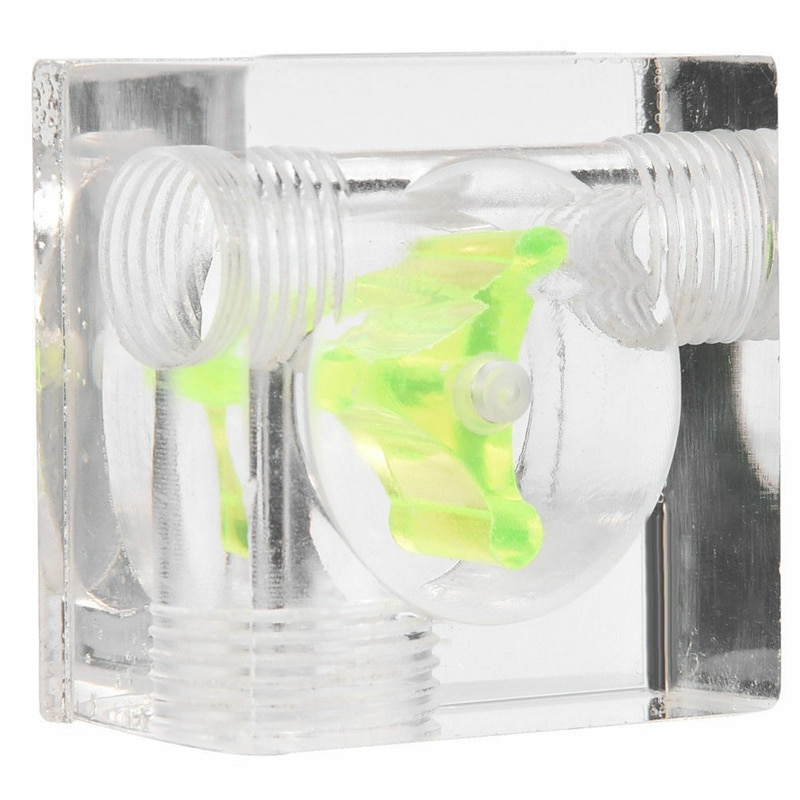 PC Water Cooling System Acrylic Three Way Visual Flow Indicator G1/4 Thread