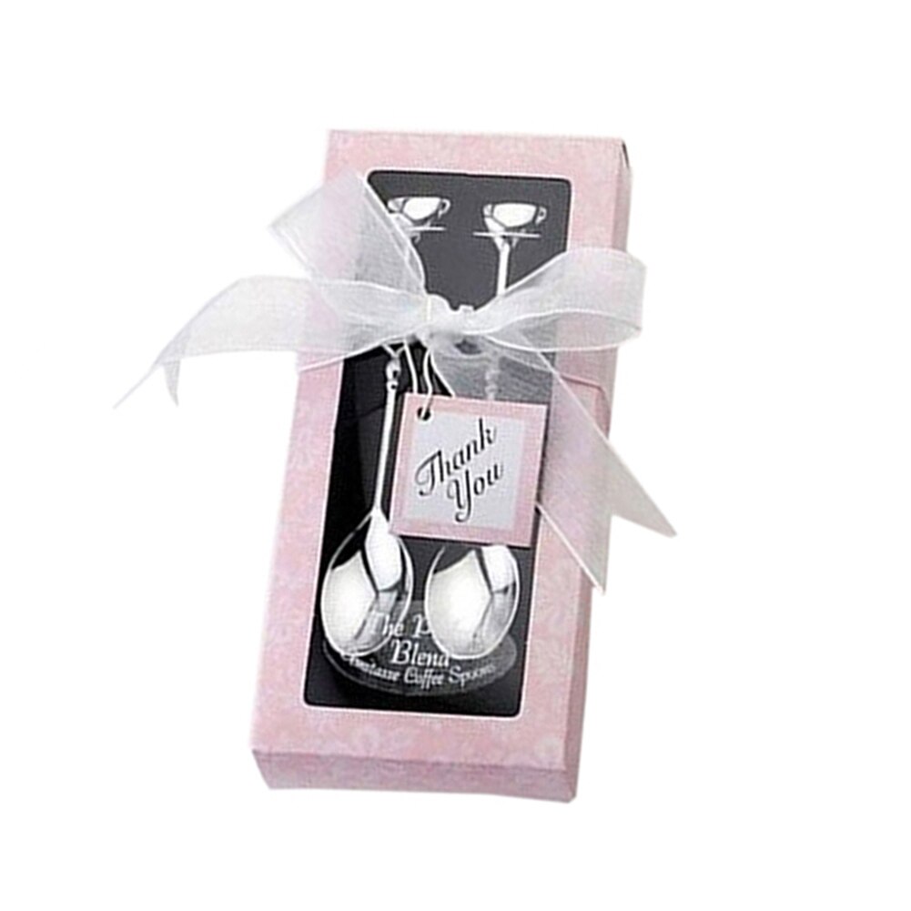 2 stuks/set bruiloft decoratie feest gunst servies liefde hart koffielepel set bruiloft voor gasten: Default Title