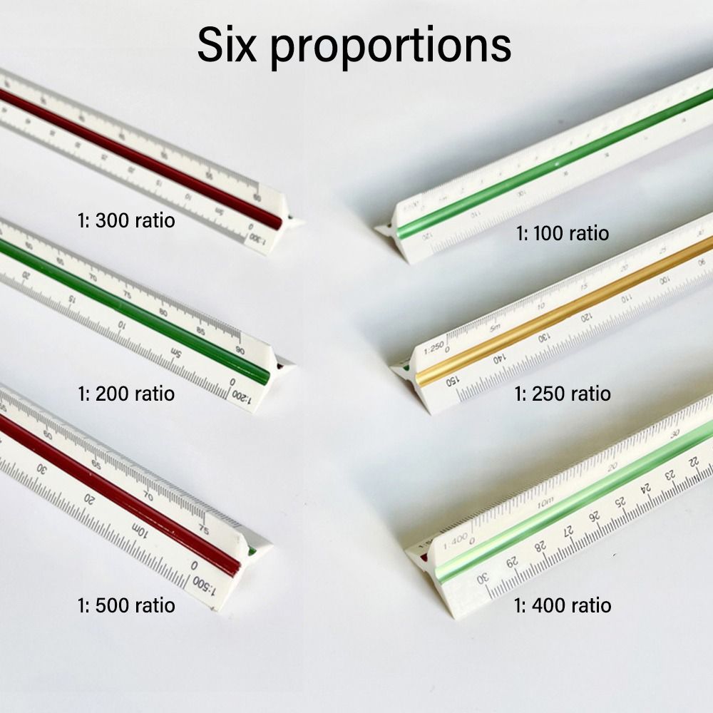 Multi-functional Triangular Scale Student Stationery Drafting Tool Pantograph Ruler Architect Engineer Technical Scale