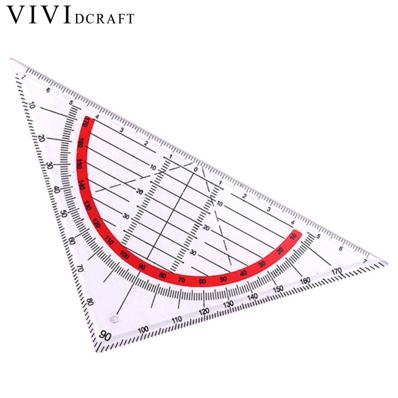 Vividcraft Functionele Plastic Driehoek Liniaal Patchwork Liniaal School Measurment Regua Hoek Kids Gereedschap Briefpapier Voor Patchw L9P4