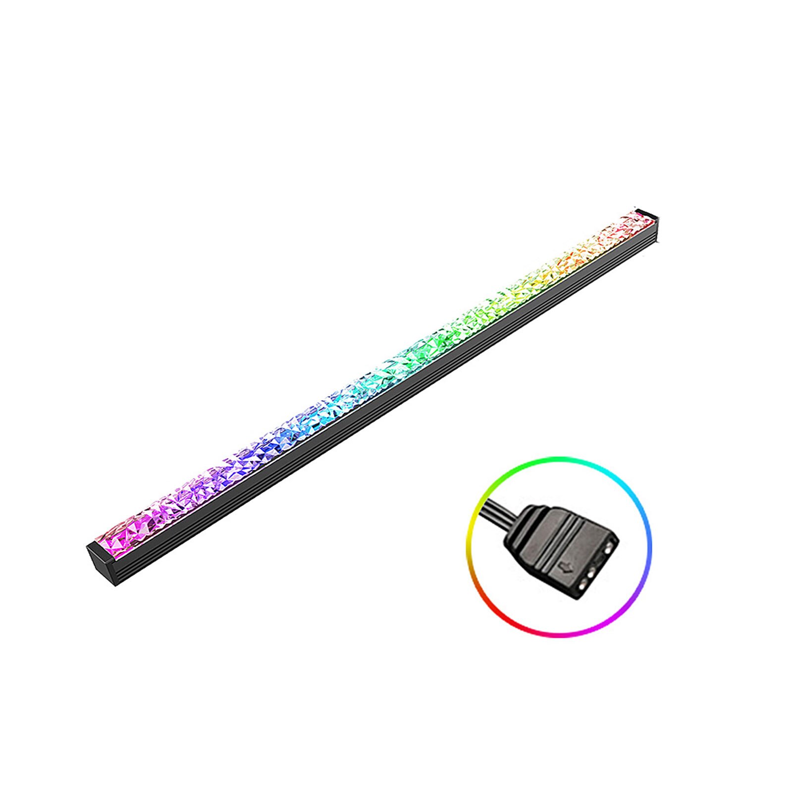 ARGB-tira de luces LED de 5V y 3 pines, accesorio decorativo con fijación magnética, fácil de instalar, brillante, para PC nocturno, bricolaje