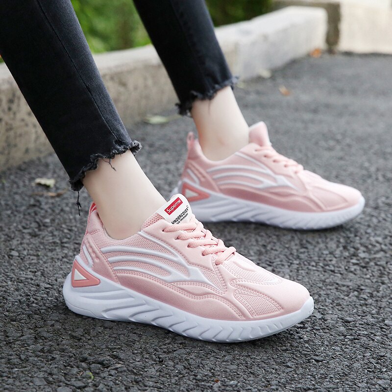 Lyserøde sneakers kvinder tennissko billige sportssko kvinder åndbare damesko zapatillas mujer tenis feminino