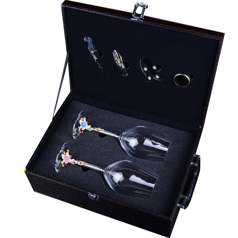 Lead-free Crystal Glass Red Wine Glass Goblet Champagne Cup Diamond Foot Wine Glass Home Drink Ware Cup Nice Wedding