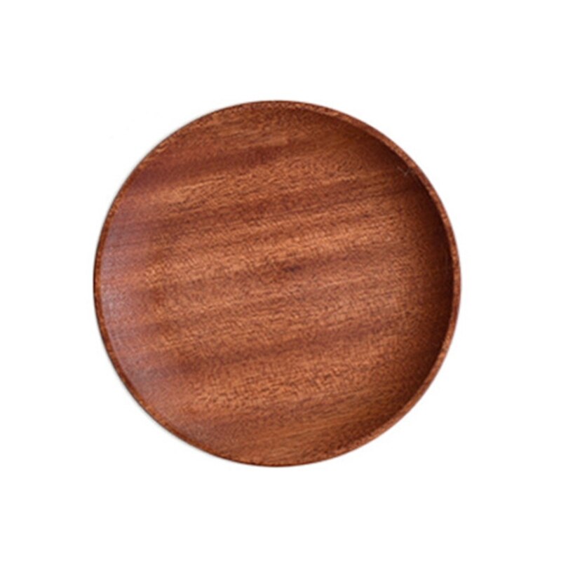 Wood Serving Tray 4 Shapes Choose Dessert Tray Dinner Breads Plates Fruit Snack Food Display Dishes Tea Tray for Kitchen: A